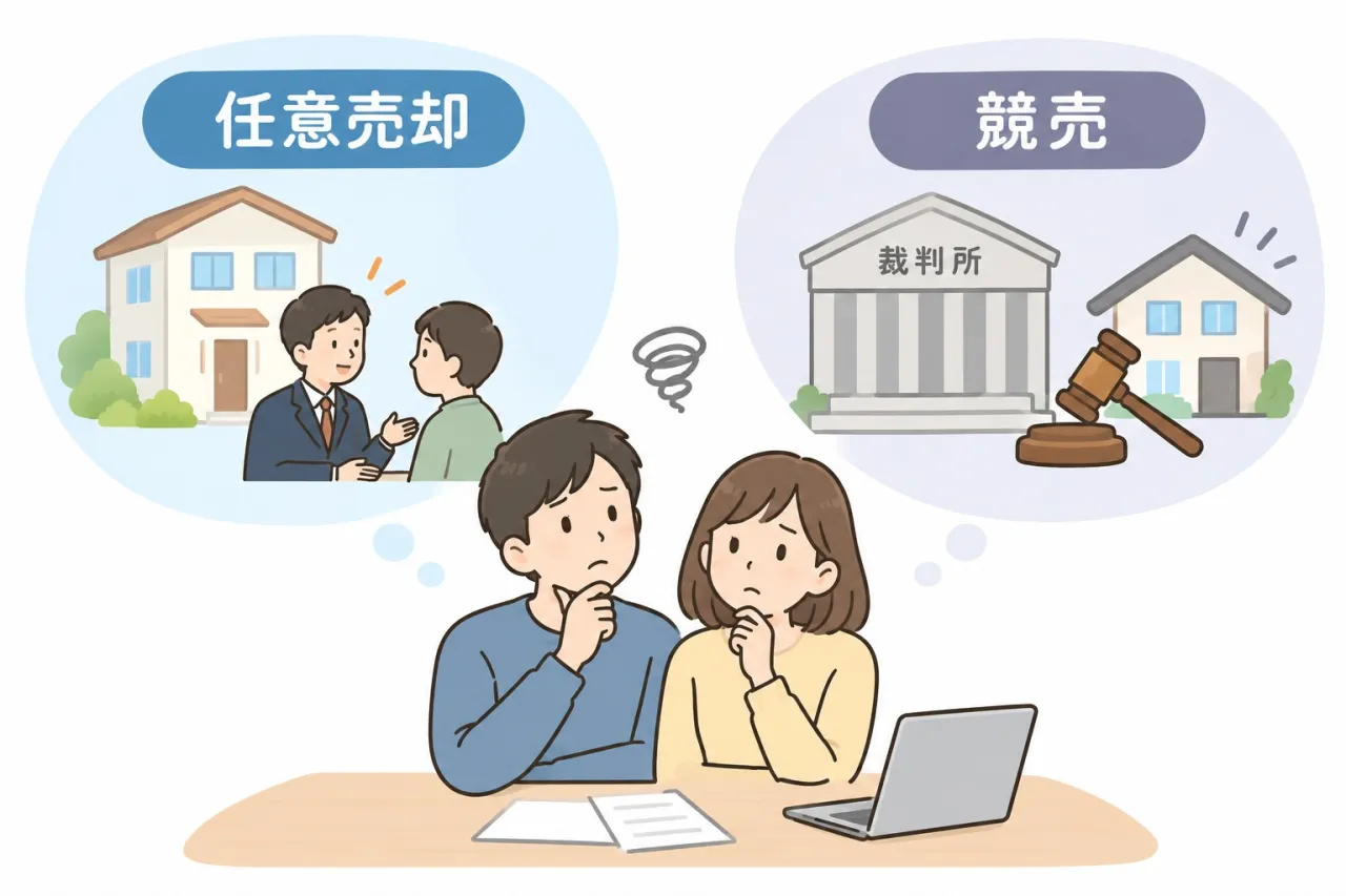 任意売却と競売の違いとは?住宅ローンの返済が難しいときの対策